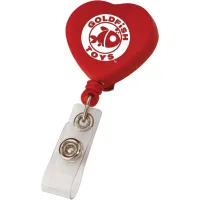 Heart Retractable Badge Holder