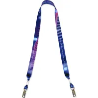 3/4" Heavy Weight Satin Lanyard with Double Bulldog Clips