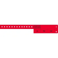 Multi-Tab Vinyl Wristband with 3 Tabs