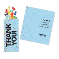 One Color Foil-Stamped Stock Gratitude Sweeter Cards with Albanese® Gummi Bears