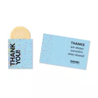 One Color Foil-Stamped Stock Gratitude Mini Sweeter Card with Single Sugar Cookie
