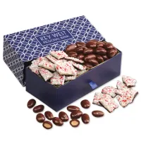 Hidden Treasures with Dark Chocolate Almonds and Peppermint Bark