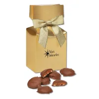 Gold Gift Box w/Caramel Pecan Clusters