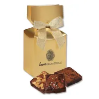 Gourmet Brownies in Gold Premium Delights Gift Box