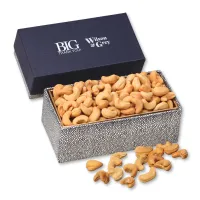Navy & Silver Gift Box w/Fancy Cashews