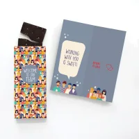 One Color Foil-Stamped Stock Gratitude Sweeter Cards with Sea Salt Caramel Chocolate Bar