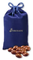 Blue Velour Gift Bag w/Chocolate Covered Almonds