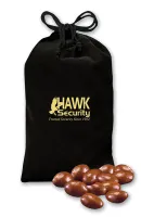 Black Velour Gift Bag w/Chocolate Covered Almonds