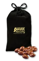 Black Velour Gift Bag w/Chocolate Covered Almonds