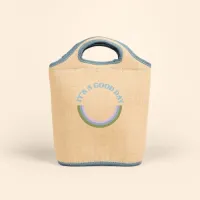 Venti Burlap Neoprene Lunch Bag