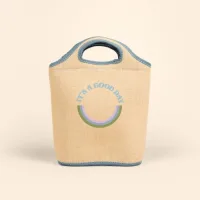 Venti Burlap Neoprene Lunch Bag