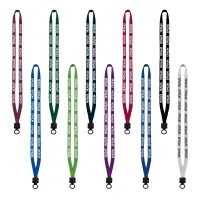 1/2" Cotton Lanyard with Plastic Clamshell & O-Ring