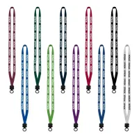 1/2" Cotton Lanyard with Plastic Clamshell & O-Ring