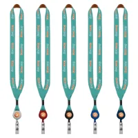 3/4" Dye-Sublimated Lanyard with Metal Crimp & Retractable Badge Reel