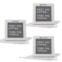 Cipher Wood Frame with Plastic Letter Board