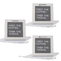 Cipher Wood Frame with Plastic Letter Board