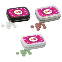 Sugar Free Mints in a Small Rectangular Hinged Tin