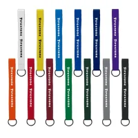 3/4" Sewn Polyester wrist Keychain with Metal Split-Ring