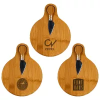 Small Bamboo Cutting Board with Cheese Knife