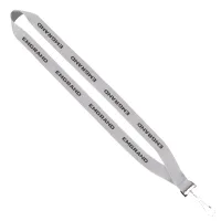3/4" Economy Polyester Lanyard with Sewn Silver Tone Swivel Snap Hook