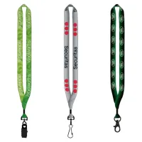 3/4" rPET Dye-Sublimated Lanyard w/ Metal Crimp & Metal Split-Ring