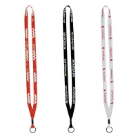 1/2" Dye-Sublimated Lanyard with Metal Crimp & Metal Split-Ring