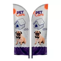 IMPORT 12' Double-Sided Feather Flag with Ground Spike