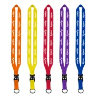 3/4" Polyester Lanyard with Slide Buckle Release & Split-Ring