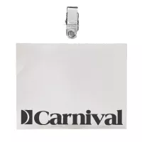 4" x 3" Printed Horizontal Vinyl Pouch with Bulldog Clip
