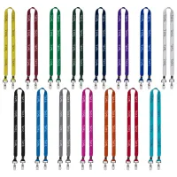 IMPORT Rush 3/4" Polyester 2-Ended Lanyard with Dual Silver Metal Crimp & Split-Ring