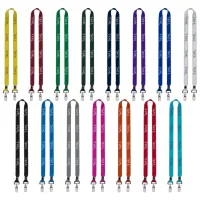 IMPORT Rush 3/4" Polyester 2-Ended Lanyard with Dual Silver Metal Crimp & Split-Ring