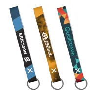 Strickland Dye-Sublimated Felt Wrist Keychain w/ Metal Split Ring