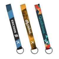 Strickland Dye-Sublimated Felt Wrist Keychain w/ Metal Split Ring