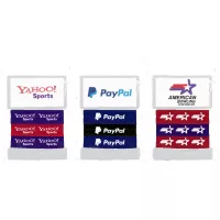3 Piece 3/4" Fold Over Hair Tie (1 Color Imprint) and Card Holder (Full-Color)