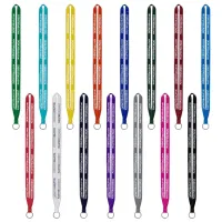 IMPORT Rush 1/2" Polyester Lanyard with Sewn Silver Metal Split-Ring