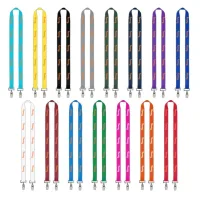 IMPORT Rush 3/4" Polyester 2-Ended Lanyard with Dual Sewn Silver Metal Split-Ring