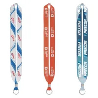 IMPORT Rush 1" Dye-Sublimated Lanyard with Silver Crimp & Split-Ring