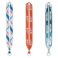 IMPORT Rush 1" Dye-Sublimated Lanyard with Silver Crimp & Split-Ring