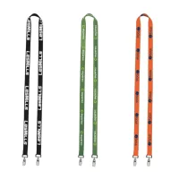 IMPORT Rush 1/2" Dye-Sublimated 2-Ended Lanyard with Dual Sewn Silver Metal Split-Ring