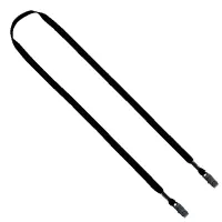 1/2" Cotton Double Bulldog Clip Lanyard