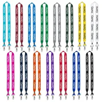 IMPORT Rush 1" Polyester 2-Ended Lanyard with Dual Silver Crimps & Split-Rings