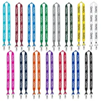 IMPORT Rush 1" Polyester 2-Ended Lanyard with Dual Silver Crimps & Split-Rings