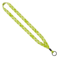 5/8" Tubular Lanyard with Metal Crimp & Metal Split-Ring