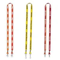 IMPORT Rush 1/2" Dye-Sublimated 2-Ended Lanyard with Dual Silver Crimps & Split-Rings