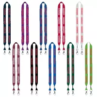 3/4" Cotton Double Lobster Clip Lanyard
