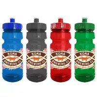 Cycle 24oz Recycled Transparent Bike Bottle w/Push-Pull Lid