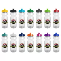 Wheely 24oz Transparent Bike Bottle w/Push-Pull Lid