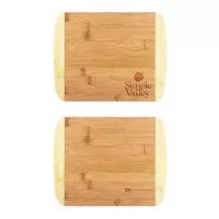 Two-Tone Bamboo Cutting Board 11" x 8-3/4"