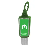 1 oz Single Color Moisture Bead Sanitizer in Trapezoid Bottle + Sleeve