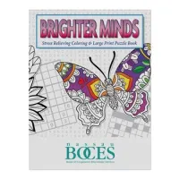 Brighter Minds Large Print Stress Relieving Coloring Book Combo